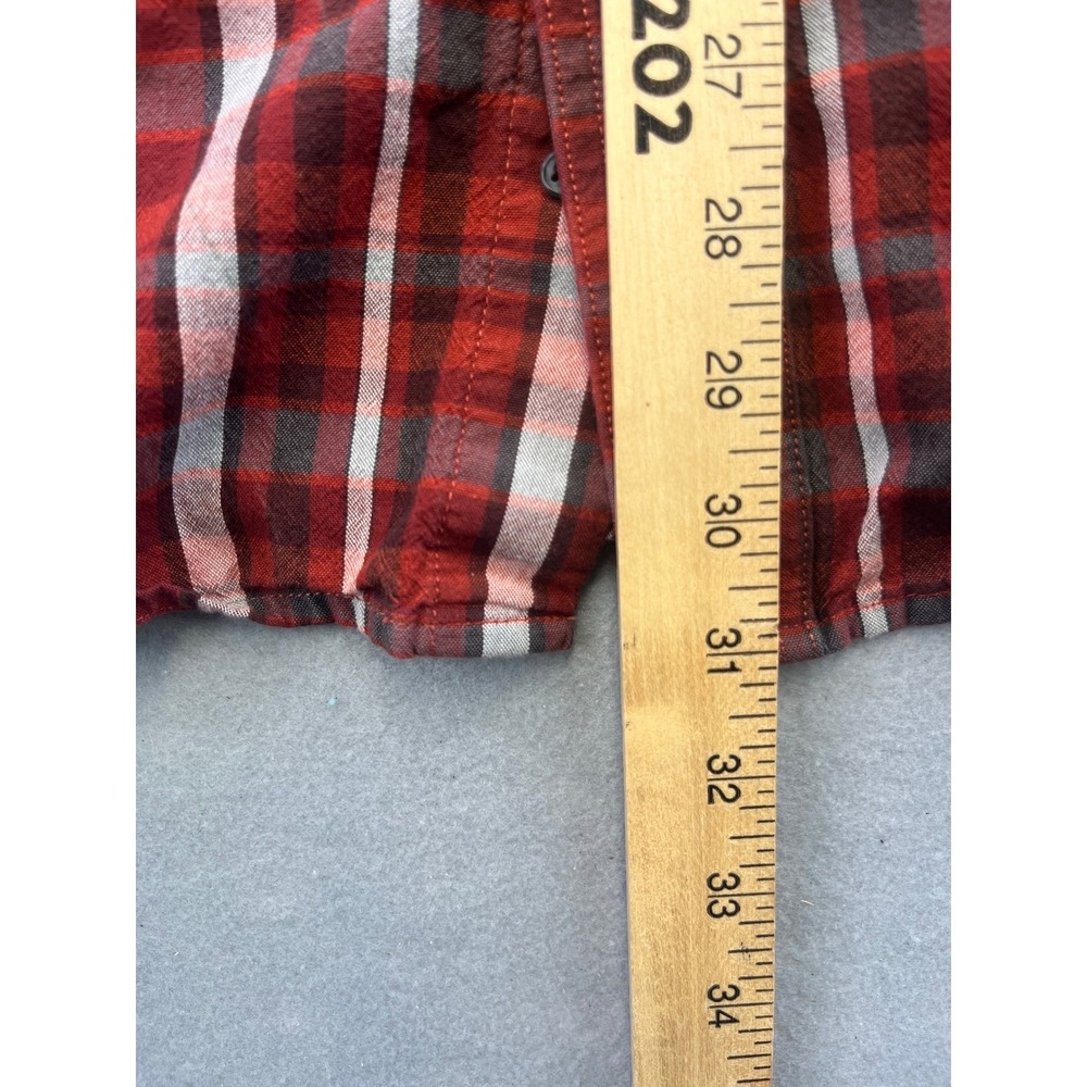 Carhartt Button Down Shirt Mens XL Red Excellent Loose Fit Plaid TW4625-M - Picture 10 of 12